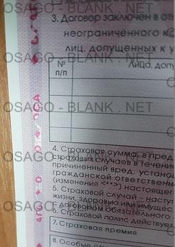 Бланки ОСАГО нового образца высокого качества