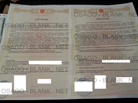 Готовый заполненный нотариальный бланк